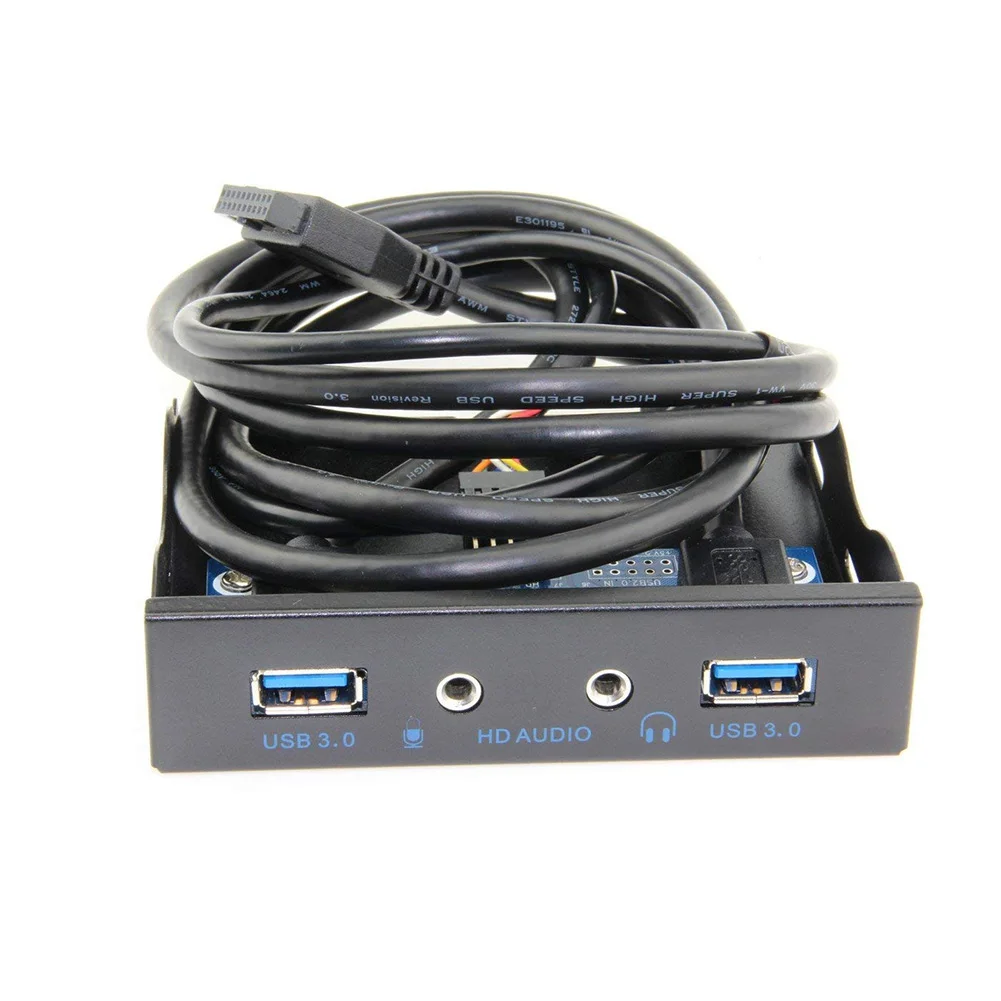

USB 3.0 2 Port 3.5in Adapter Multifunction HD Output Front Panel High Speed Floppy Bay Desktop Metal Open Plug And Play Hub