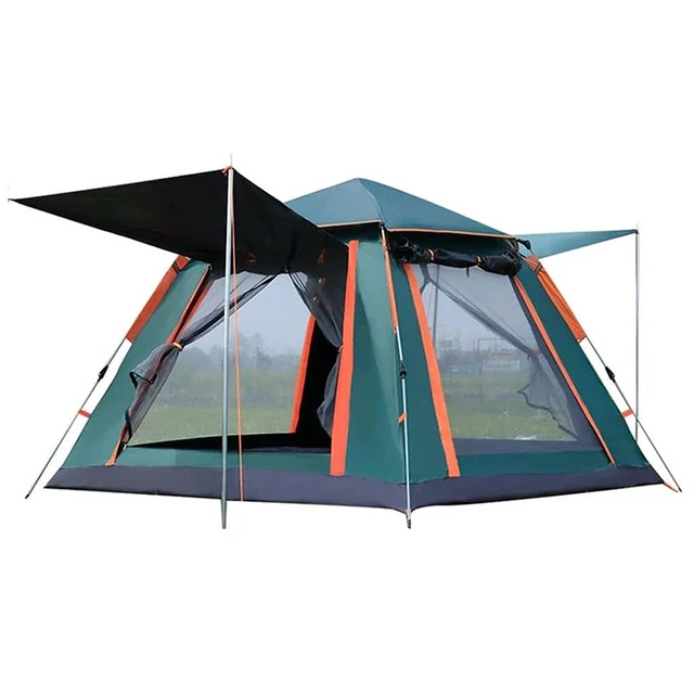 4-6 Person Outdoor Automatic Quick Open Tent Rainfly Waterproof Camping Tent Family Outdoor Instant Setup Tent with Carring Bag 2