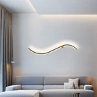 Современный минималистичный светодиодный длинный настенный светильник в скандинавском стиле, прикроватный светильник для спальни, гостиной, балкона, коридора, декоративная настенная лампа для гостиной