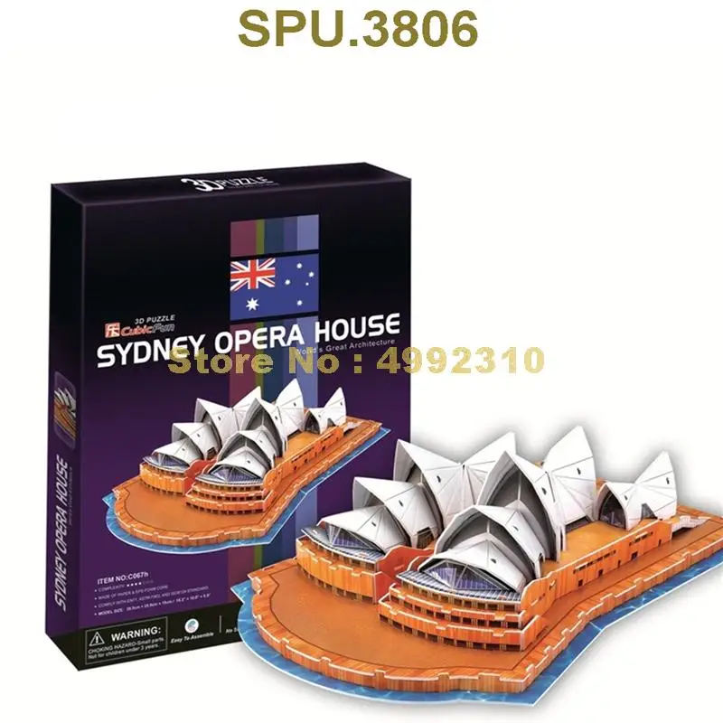 58 шт. всемирно известный архитектурный Сидней оперный дом 3d строительный