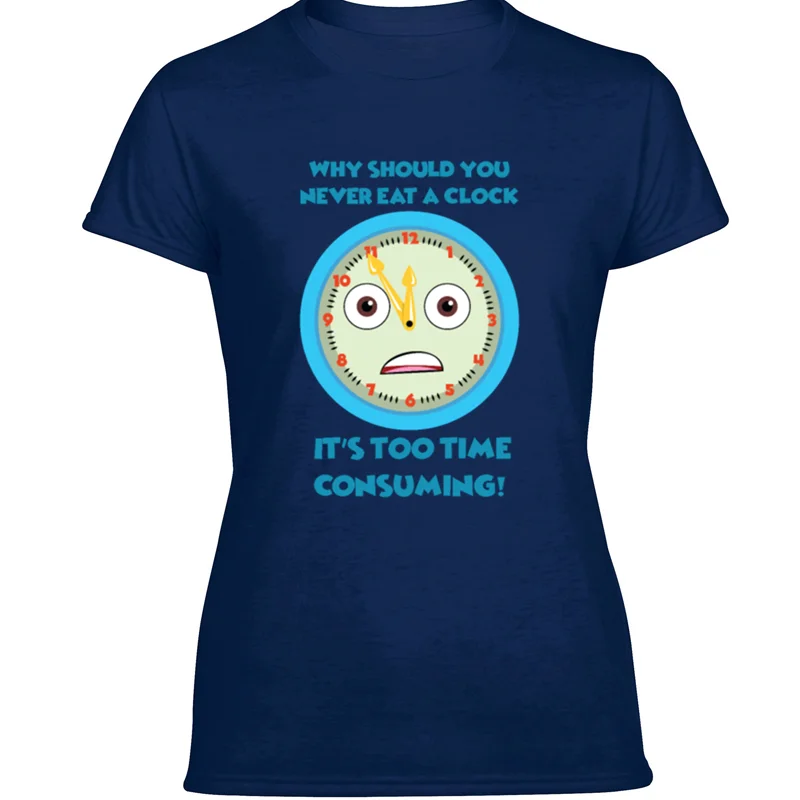 Принт плохой смешной шутки о часах Футболка мужская смешная футболка с коротким