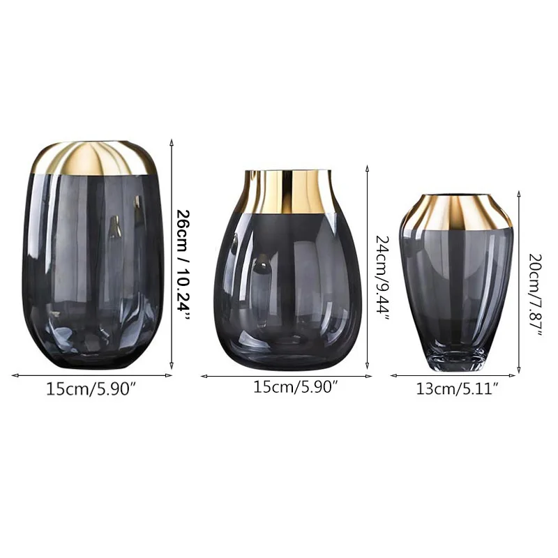 Модная ваза для цветов из золотой фольги статуэтки аксессуары украшения