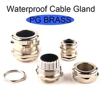 1pcs ip68 waterproof cable gland connector pg29 pg36 pg42 pg48 high quality copper nickel plating cable connector