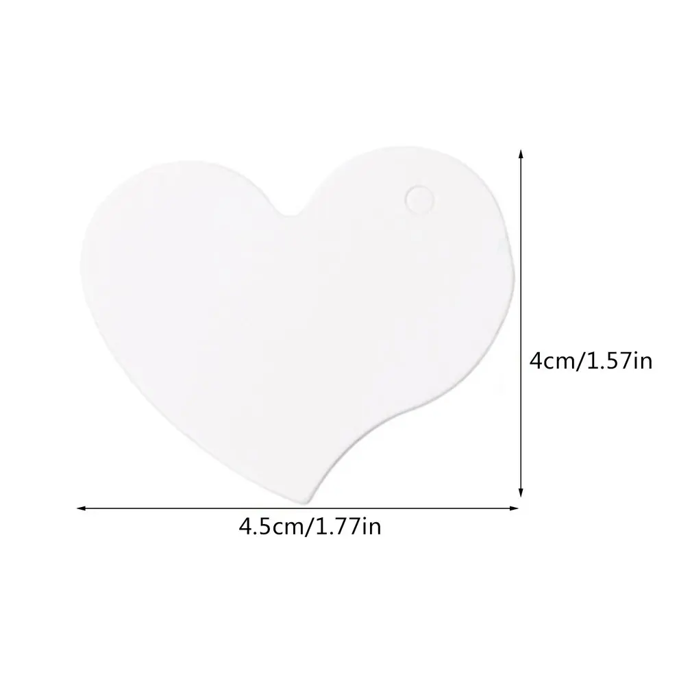 100 штук бирка для одежды Ретро стиль в форме сердца чистая крафт-бумага бирки
