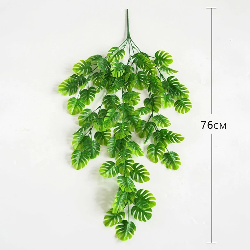 Искусственные зеленые растения 76 см подвесные лоза плющ листья редис водоросли