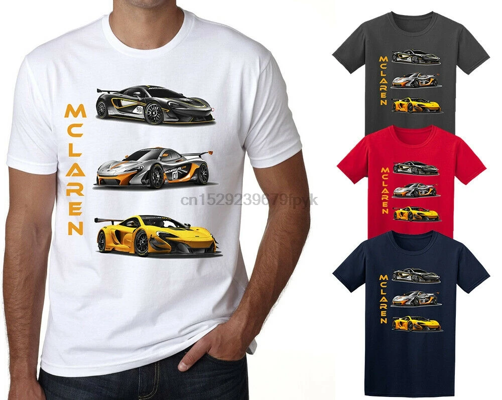 Машинки Mclaren Коллекция Мужская футболка детская спортивная машина подарок BNWT