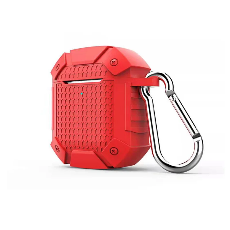 red Классный Мужской защитный чехол для Airpods, чехол, Bluetooth, беспроводные наушники, чехол для наушников Airpods 2, чехол, Funda, аксессуары - Цвет: red