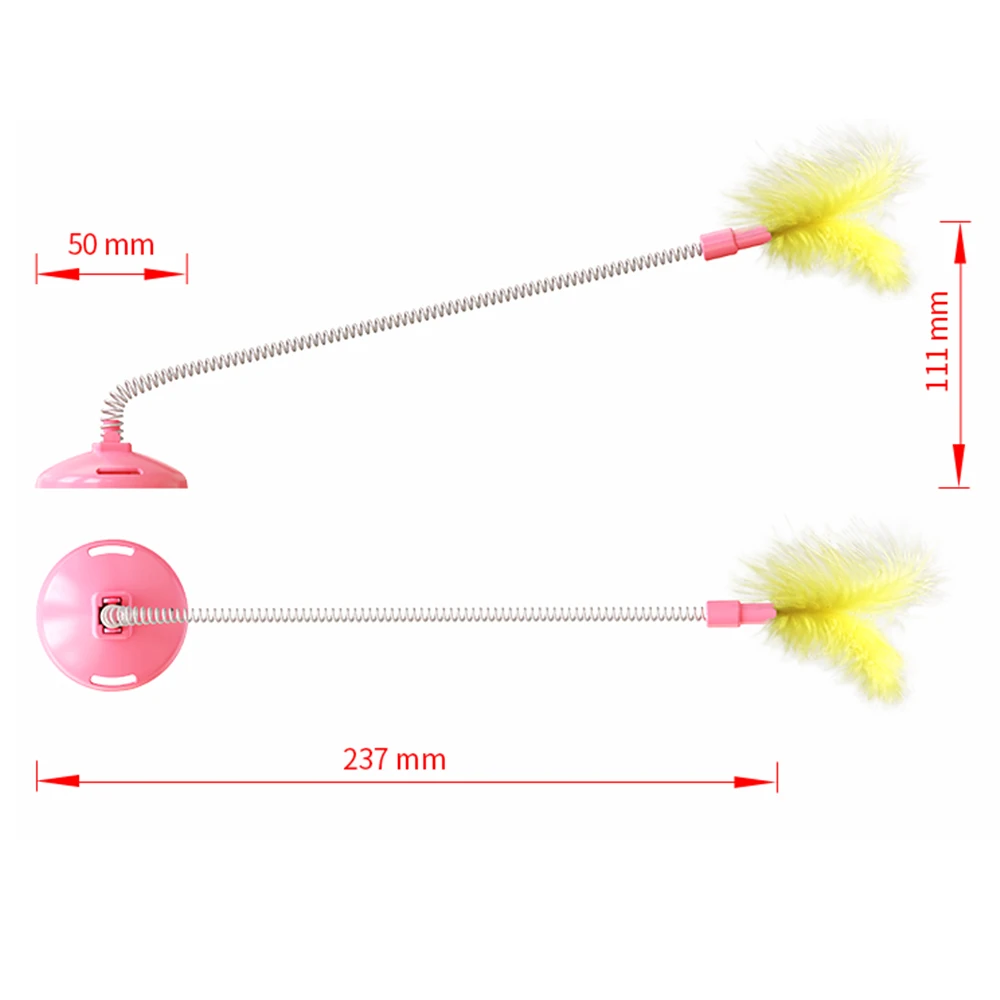 

Interactive Cat Toys Funny Free Hands Cat Teaser Wand with Feather Original Toys for Cats Kitten Pet Products
