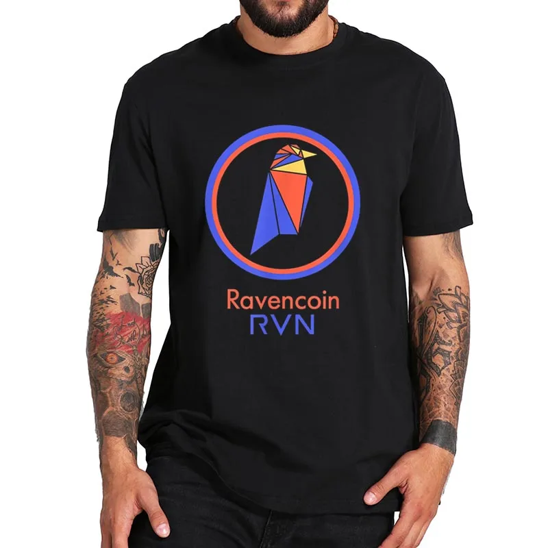 

Ravencoin Crypto RVN Token T-shirts Fashion Stake Rewards Short Sleeve Casual Soft Summer 100% Cotton Men Clothing
