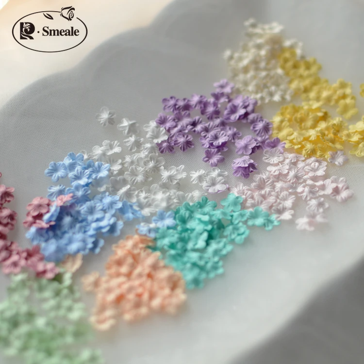 

100 ⑤ упак. 3D смятый атласный цветок аксессуары Diy свадебное платье вуаль украшение мини цветок кусок кукла материал RS2775