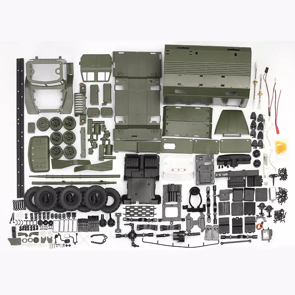 WPL RC грузовик 6WD Набор DIY B36 Урал 1/16 2,4G дистанционное управление военный Электрический RC гусеничный автомобиль игрушки для детей