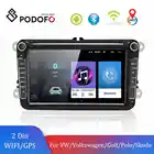 Podofo автомобильное радио GPS Android 10 мультимедийный плеер 2din 8 ''Bluetooths камера для VWVolkswagenGolfPoloPassatb7b6SEATSkod