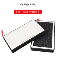 model3 air filter hepa cleaner activated for tesla model 3 three accessories 2021 2pcs car air condition replacement protection