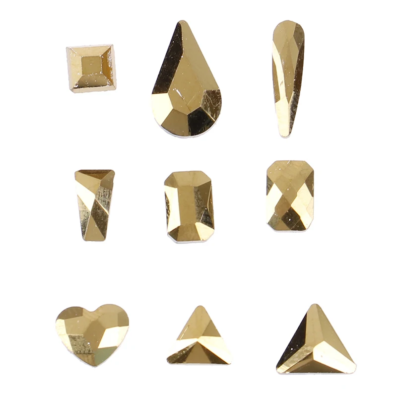 20 шт Золото Ретро дизайн стеклянные стразы кристаллы для ногтей алмаз СТРАЗА под