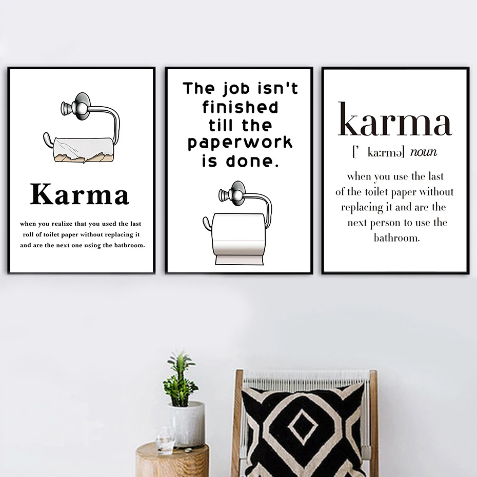 Забавные постеры и принты из туалетной бумаги для домашнего декора в