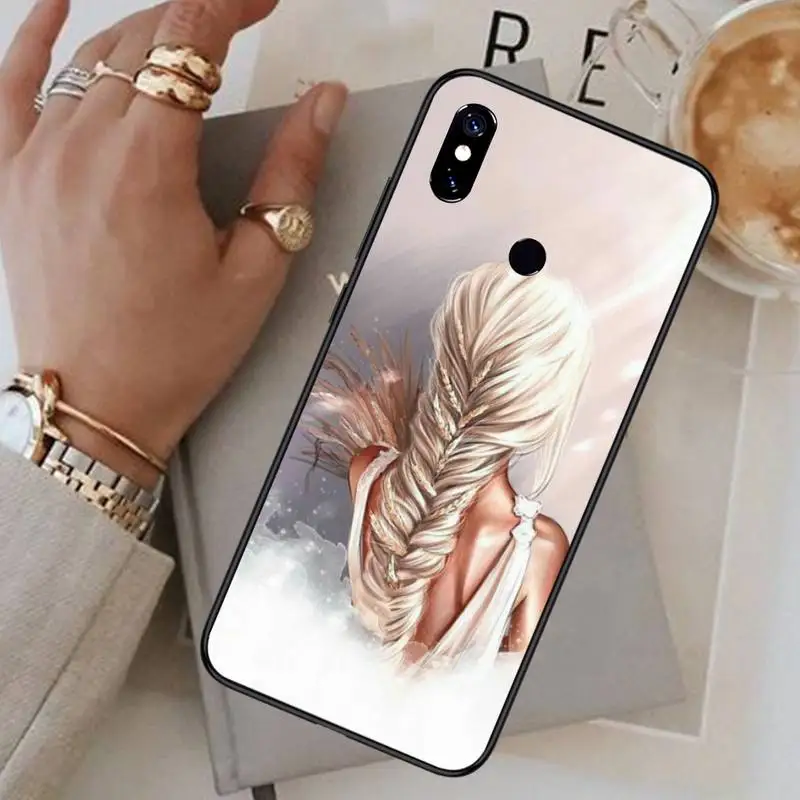 

Princess Girl Female coffee Phone Case For Xiaomi Redmi 7 8 9t a3Pro 9se k20 mi8 max3 lite 9 note 9s 10 pro
