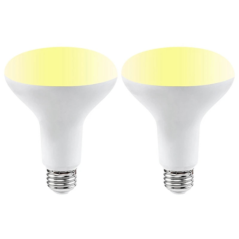 

2Pcs Tuya Smart Wifi Bulb BR30 Dimmable B22 850Lm RGB 2700K To 6500K 9W Lamp Works with Alexa Google Home As