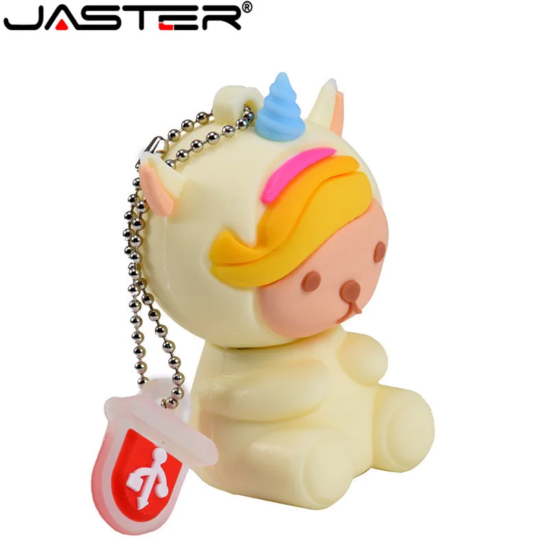 JASTER мультяшный плюшевый детский Флешка 4 ГБ 16 ГБ 32 ГБ 64 ГБ usb 2,0 usb флеш-накопитель карта памяти Флешка модный подарок