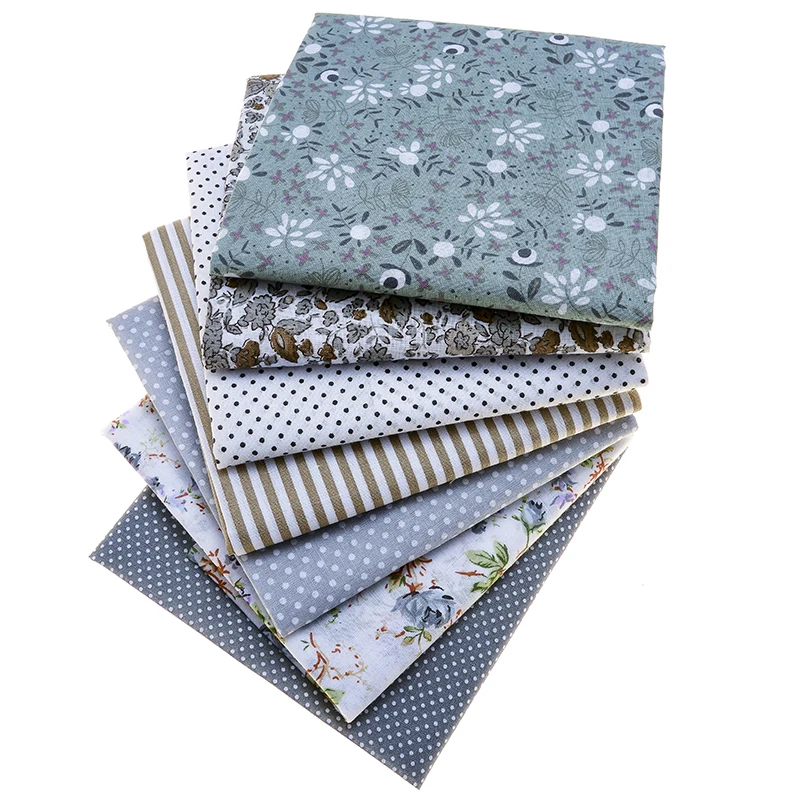 

Grey Floral Printed Cloth Cotton Twill Sheets Children's Clothing Tablecloth Cheongsam Pajama Pants Summer Dress Fabric