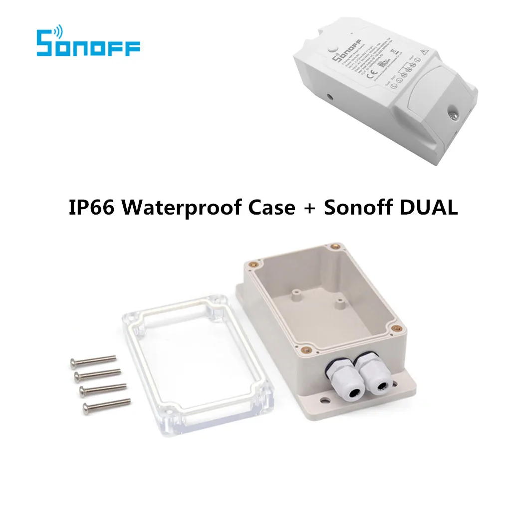 NO.4 SONOFF IP66 водонепроницаемый чехол для Sonoff Basic Wifi Switch/POW/DUAL/TH16/G1 умный дом - Комплект: NO.4