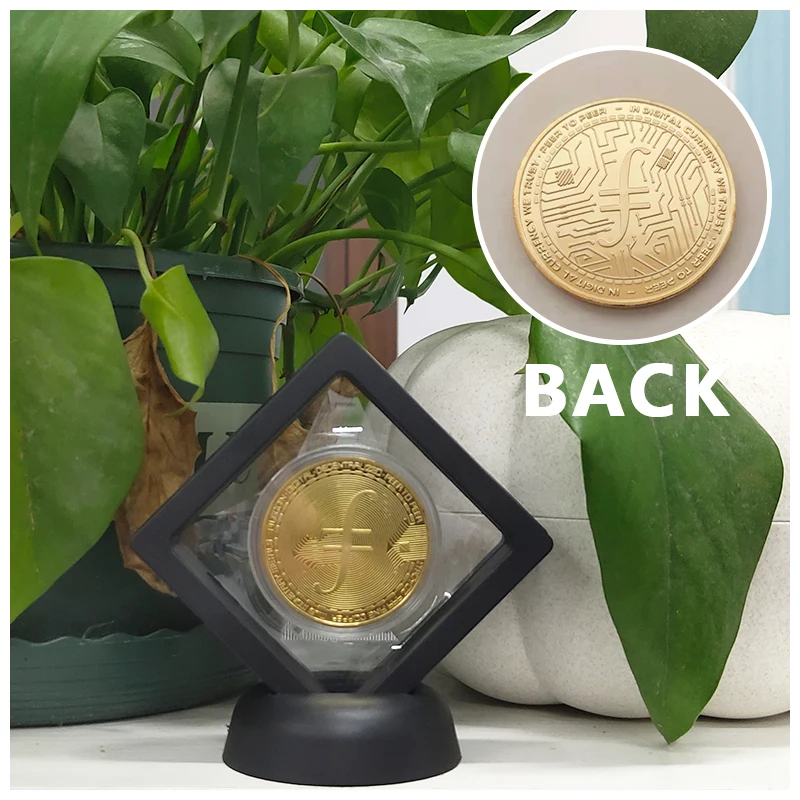 

Bitcoin Bit Coin Litecoin Ripple Dogecoin Ethereum EOS XRP Dash Zcash Monero Metal Commemoration Coin with Showing Stand