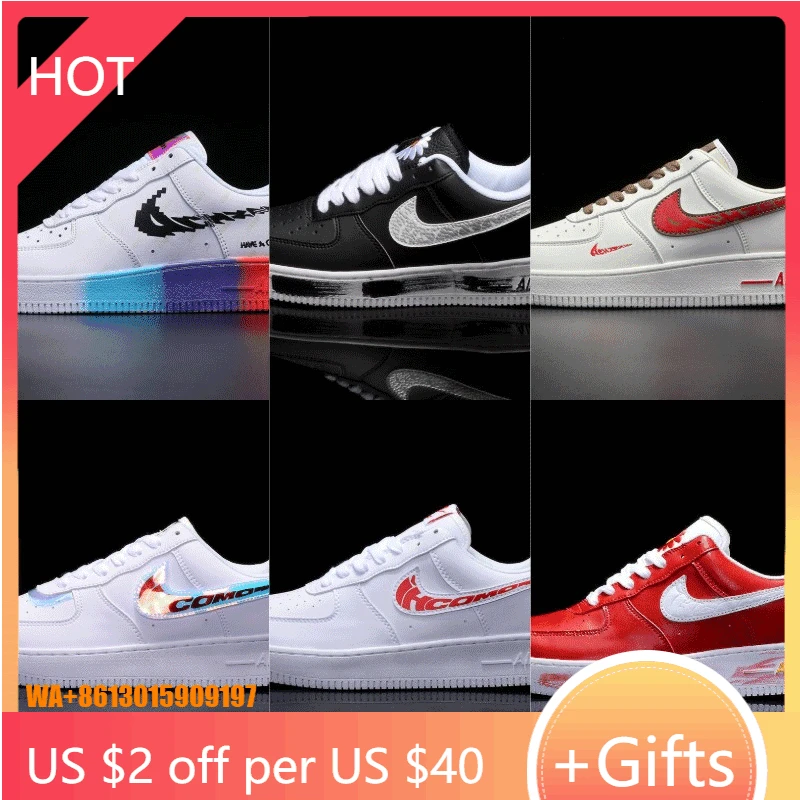 

2021 New Arrival Men And Women Low Cut Skateboard Shoes Air 1 Couple Fashion Classic All-Match Casual Sneakers Pure White