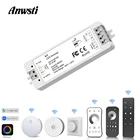 Wi-Fi светодиодный регулятор яркости, 12 В, 24 В, ШИМ, 2,4 ГГц, сенсорный радиочастотный беспроводной пульт дистанционного управления 5 В, 36 В, умный Wi-Fi регулятор яркости для одноцветной светодиодной ленты