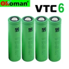 2021 100% оригинальный 3,6 В 18650 VTC6 3000 мАч литиевая аккумуляторная батарея для высокой разрядки электроинструментов