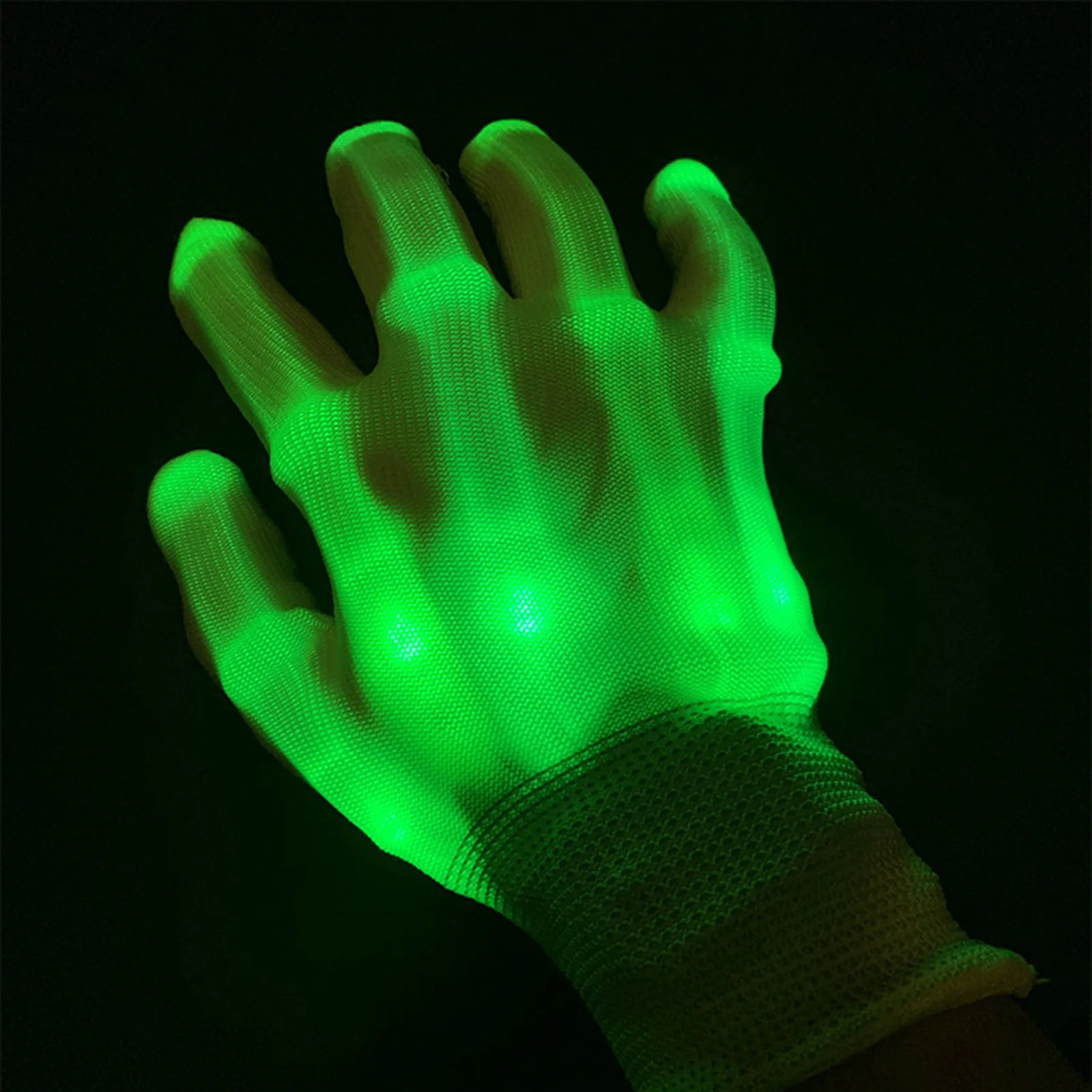 

LED Luminous Hand Finger Gloves Halloween Christmas Costume Dance Decor Hand Bone Gloves Festival Accessory K2