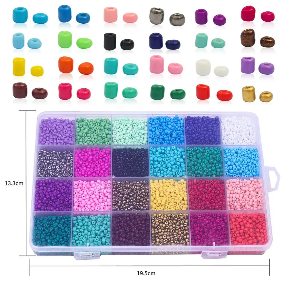 Бусины из чешского стекла 24 цвета очаровательные маленькие искусственные бусины