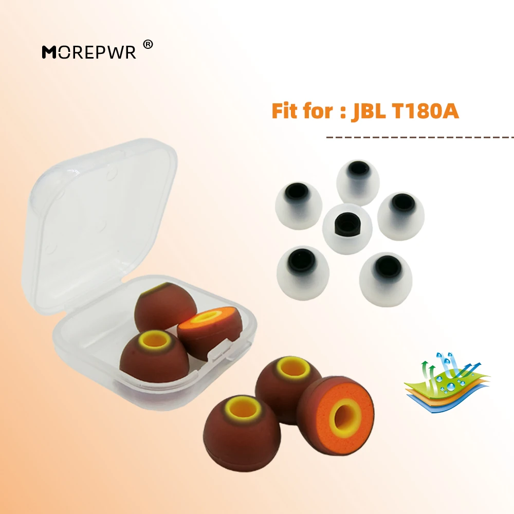 

1 set of Replacement Silicone Tips Earbuds Eartips for JBL T180A T 180A T 180 A T-180A Headset