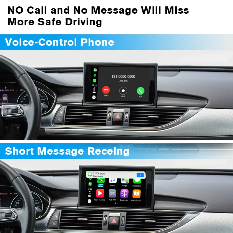 Yeesite Wifi + Bluetooth беспроводная автомобильная игра Carplay для Audi A6LA8L Q7 2013 2017 OEM Поддержка