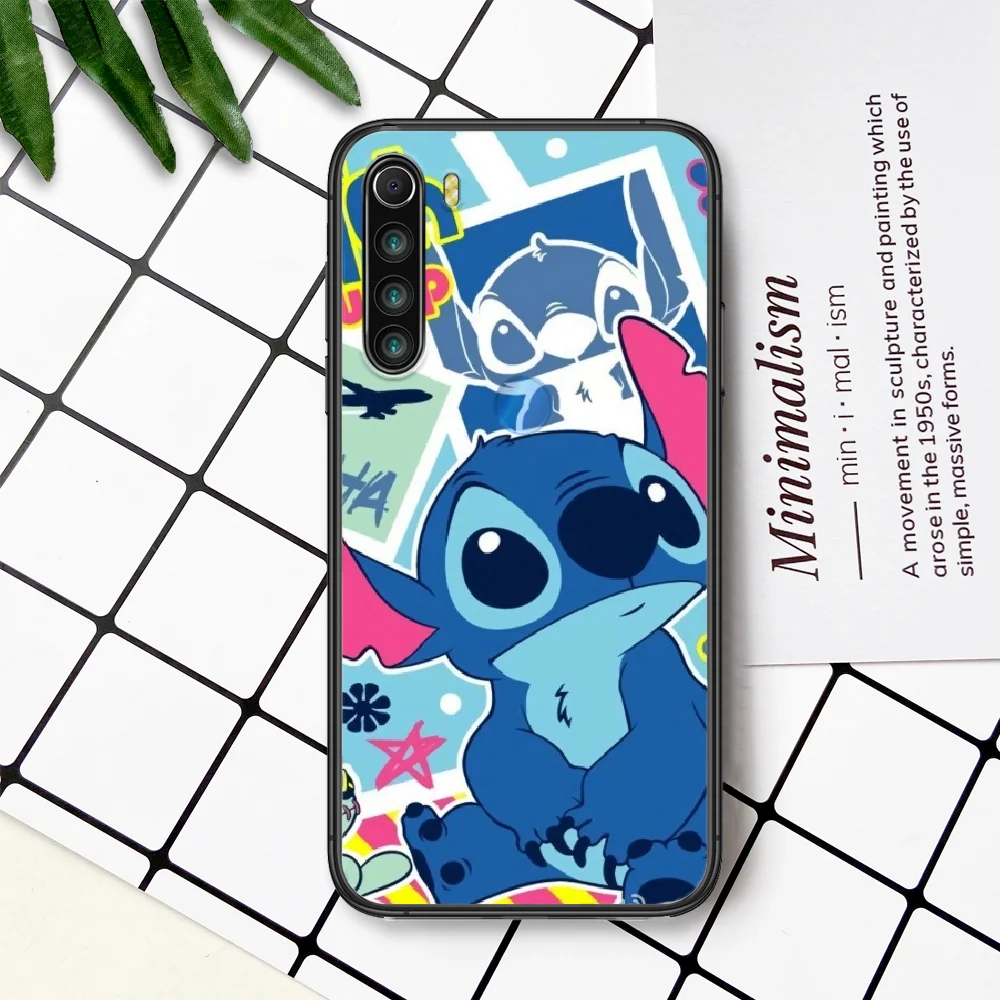 

Cute Lovely Cartoon Stitch Phone Case For Xiaomi Redmi Note 7 8 8T 9 9S 4X 7 7A 9A K30 Pro Ultra black Etui Fashion Waterproof