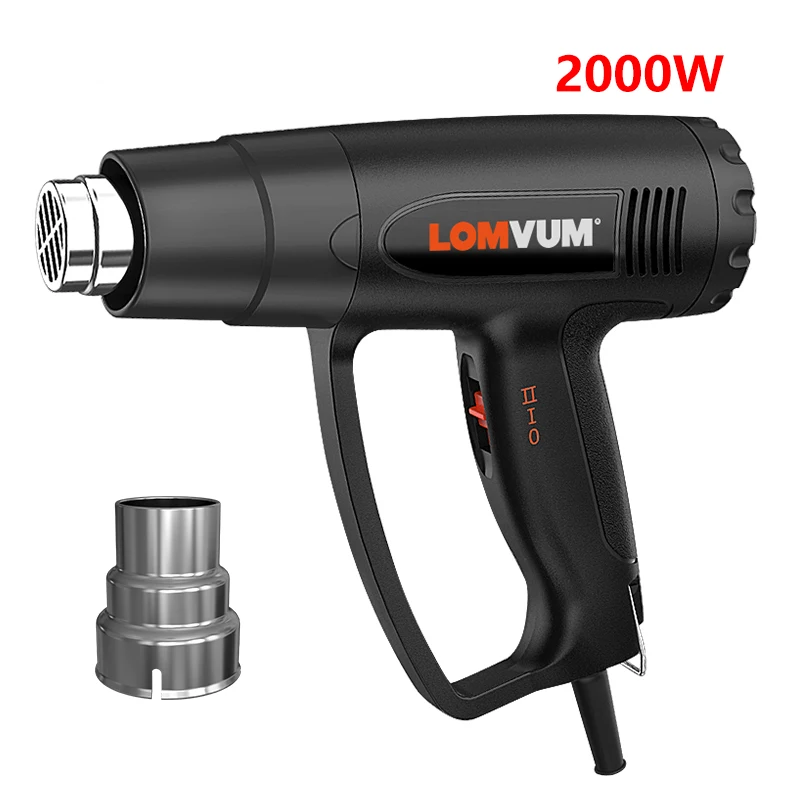 2000W LOMVUM 2500 Вт Цифровой Тепловой пистолет Электронный тепловой пистолет горячий воздух 2000 Вт 220 В Переменная температура 50-650C - Цвет: 2000W