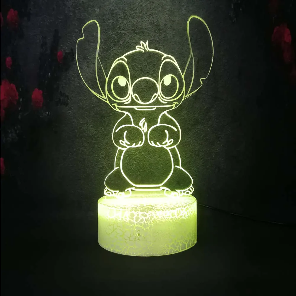 Светодиодный ночник с разноцветным градиентным затемнением 3d светильник