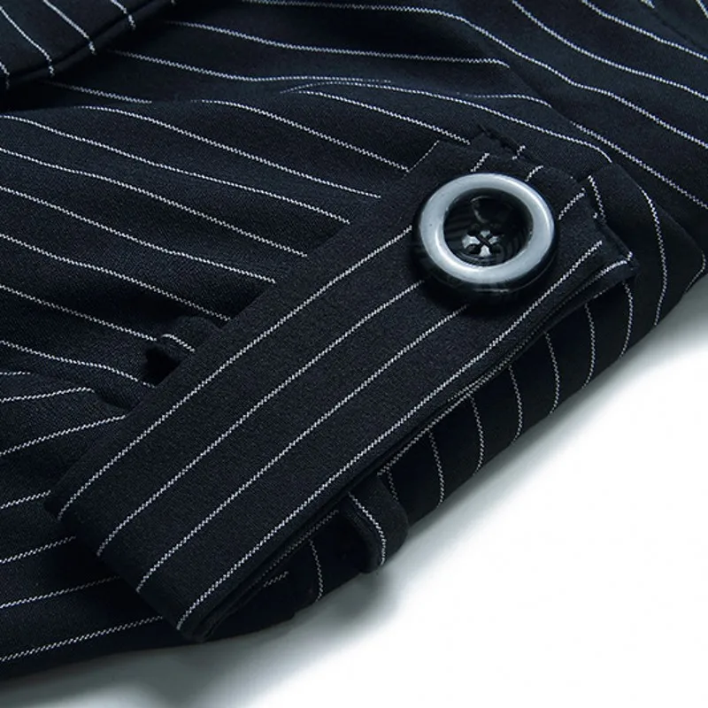 

Brand Fashion Women Super Long Trench Coat Runway Striped Outwear Windbreaker Female Belted High Street Loose Trench Coats