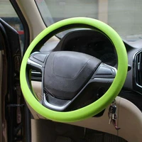 new high quality car steering wheel cover 36cm 38cm silicone soft cover green four seasons 98 of models on the market