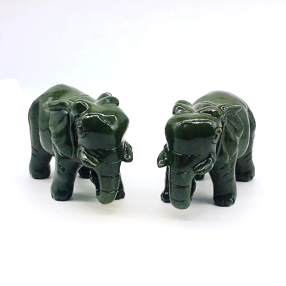 

Натуральный Xinyi нефритовый слон дух чудовище фигурка ручной работы кварцевый кристалл Слон Статуэтка исцеляющий кристалл украшение дома