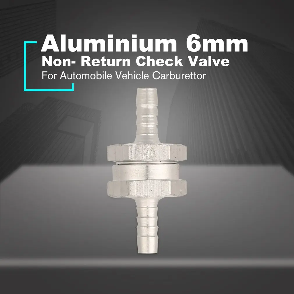 

1Pc Aluminium Check Valve 12mm Fuel Non- Return Inline Check Valve Vacuum Hose One Way For Automobile Vehicle Carburettor