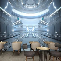 custom mural wallpaper 3d stereo science fiction space laboratory wall painting restaurant cafe ktv bar creative wall papers 3 d