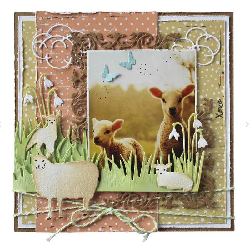 

AliliArts Metal Cutting Dies grass border diy Scrapbooking Photo Album Decorative Embossing PaperCard Crafts Die 2020