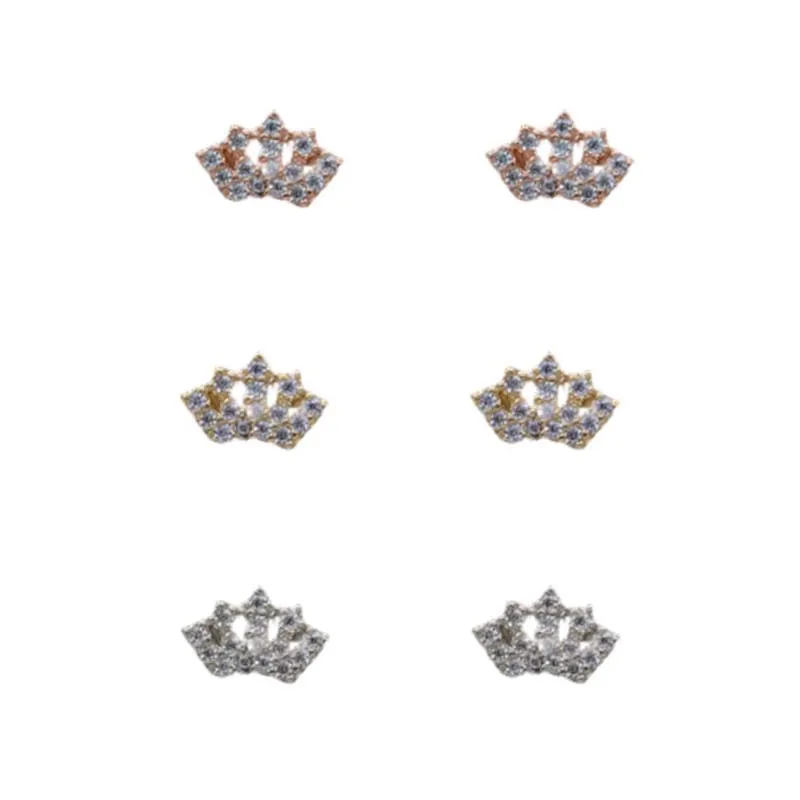 

2021 элегантная корона, модная и элегантная, носите больше женских сережек в подарок для девочек ювелирные изделия