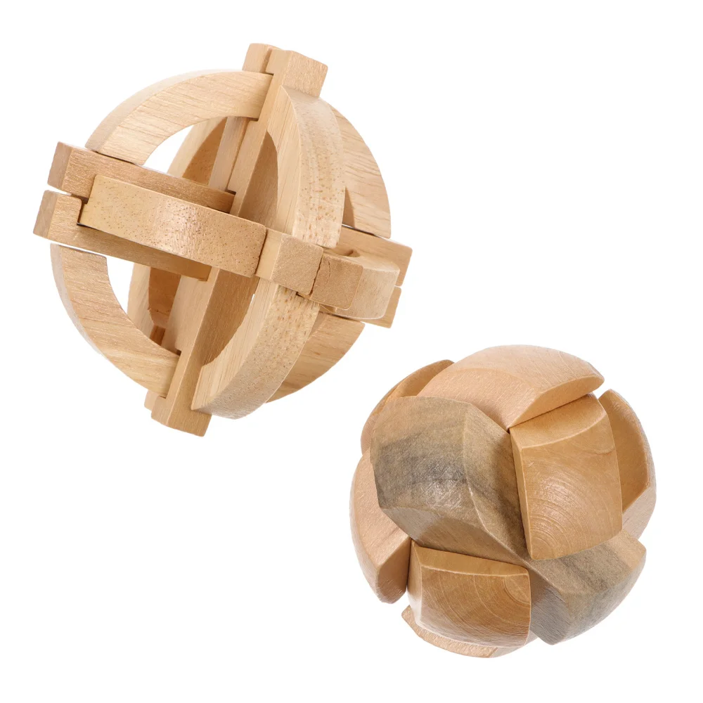 

2pcs Wooden Assembling Puzzle Brain Teasers Educational