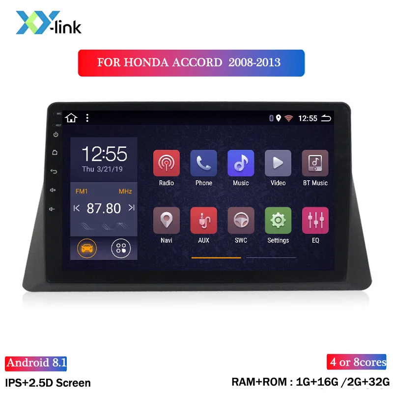 Автомобильный мультимедийный Dvd-плеер 10 дюймов Android для Honda ACCORD 8 2008-2013