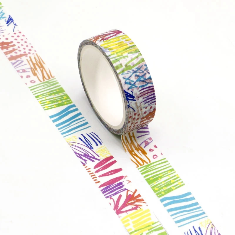 

Wholesale 10pcs/lot Decorative Abstract Pattern Washi Tapes DIY Scrapbooking Planner Adhesive Masking Tapes Kawaii Stationery