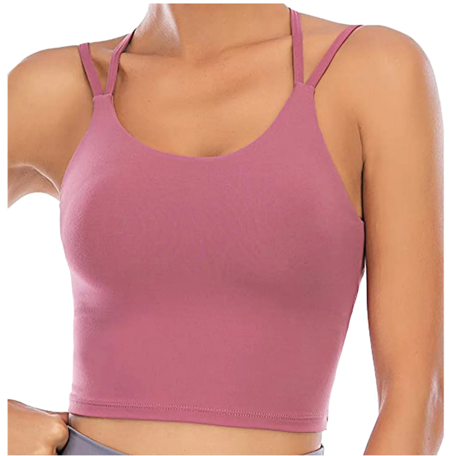 Для женщин спортивный бюстгальтер Топ груди площадку топ на бретелях Фитнес Йога