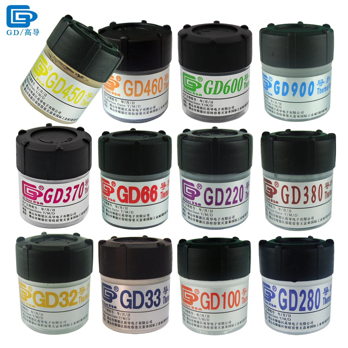 

Net Weight 20/25/30 Grams Can Packaging GD Brand Series GD900 Thermal Grease Paste Plaster CPU Heat Sink Compounds CN20/25/30