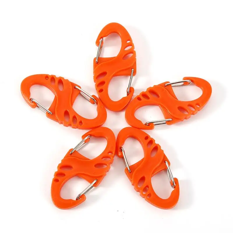 5 шт. Пластик Сталь S Тип маленький карабин для повседневного использования