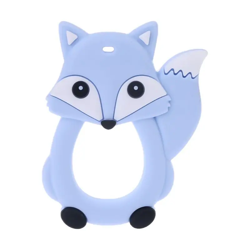 

Cute Baby Silicone Gutta-percha Animal Fox Shape Multi-color Molars Cartoon Hand-toothed Teether Soothing Infant Kids Toys