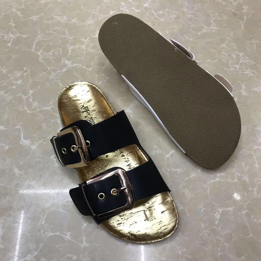 

European and American fashion seaside summer beach travel slippers gold-soled comfortable casual women's slippers sandals